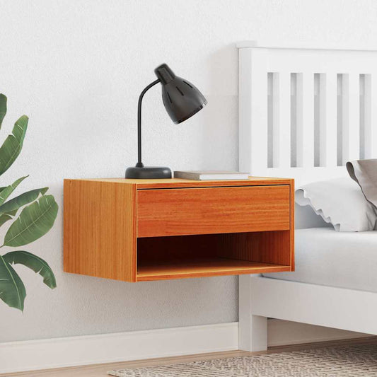 vidaXL Κομοδίνο 2 pcs Κερωτό καφέ 50 x 32,5 x 24 εκ Μασίφ ξύλο πεύκου