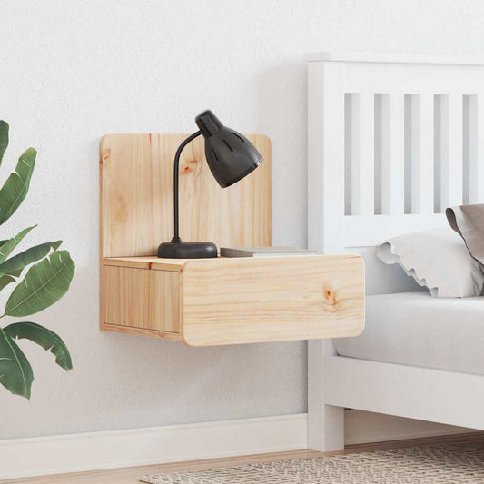 vidaXL Κομοδίνο 2 pcs Καφέ 44 x 32,5 x 40 εκ. Μασίφ ξύλο πεύκου