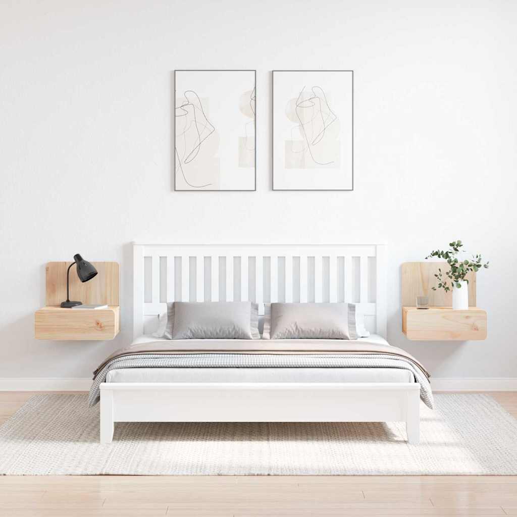 vidaXL Κομοδίνο 2 pcs Καφέ 44 x 32,5 x 40 εκ. Μασίφ ξύλο πεύκου