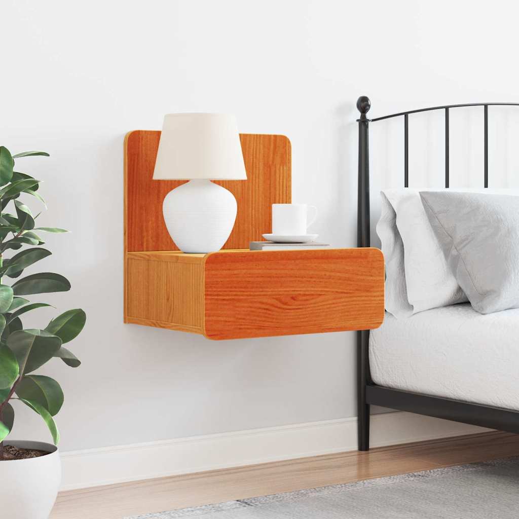 vidaXL Κομοδίνο Κερωτό καφέ 44 x 32,5 x 40 εκ. Μασίφ ξύλο πεύκου