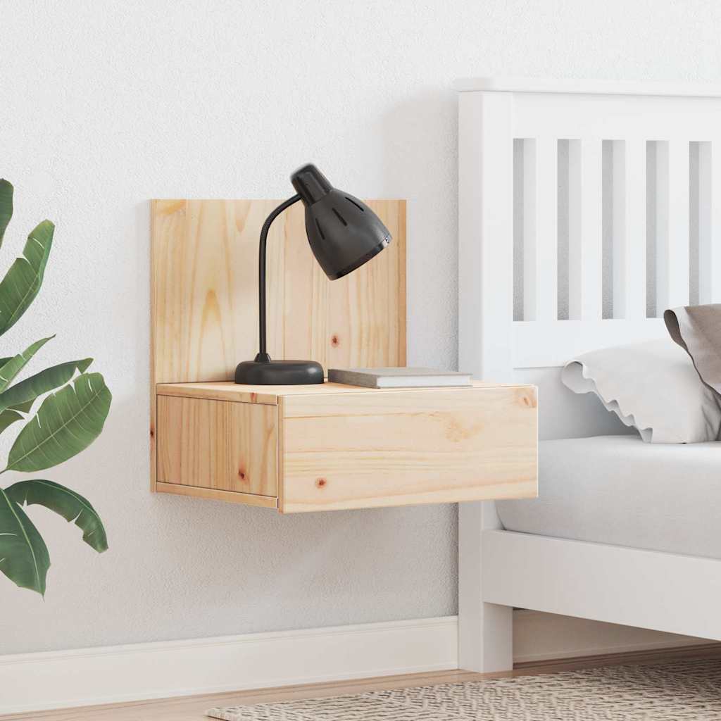 vidaXL Κομοδίνο 2 pcs Καφέ 42 x 32,5 x 40 εκ Μασίφ ξύλο πεύκου