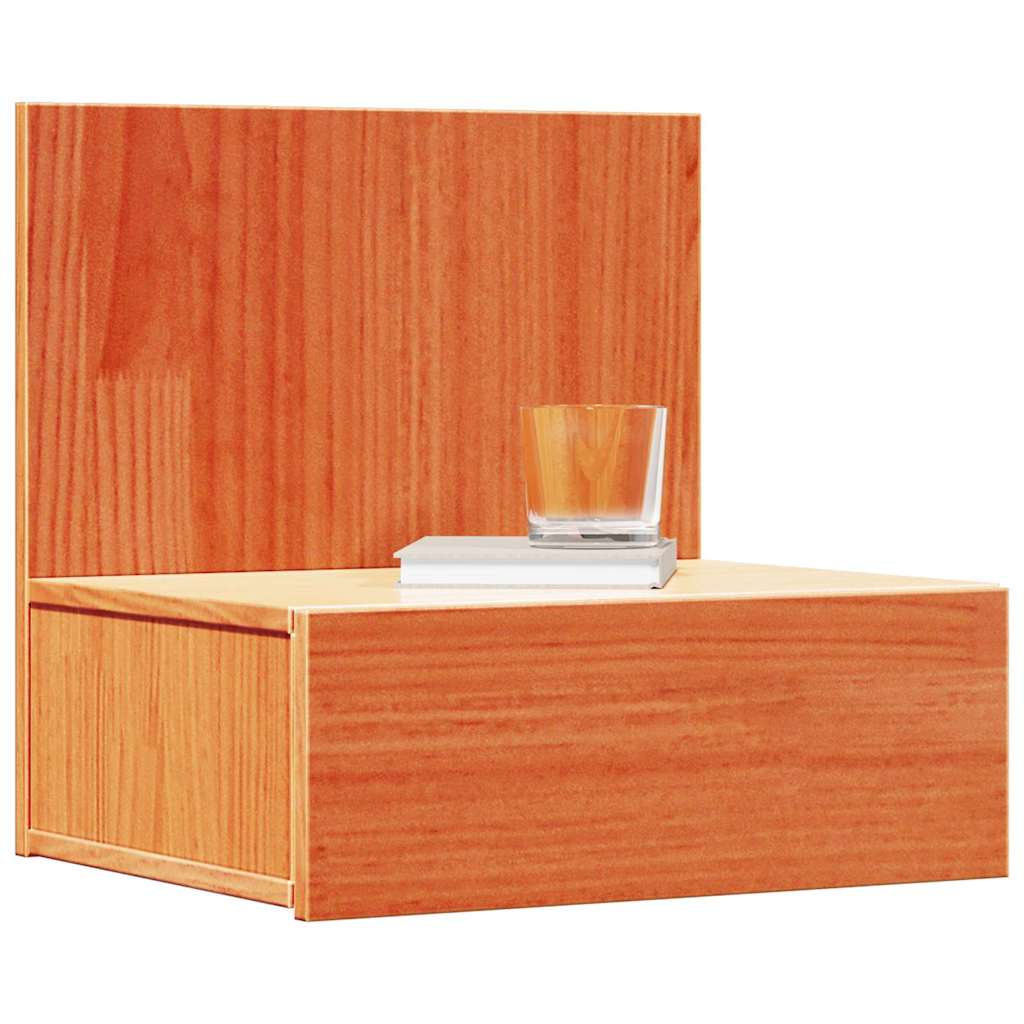 vidaXL Κομοδίνο Κερωτό καφέ 42 x 32,5 x 40 εκ Μασίφ ξύλο πεύκου