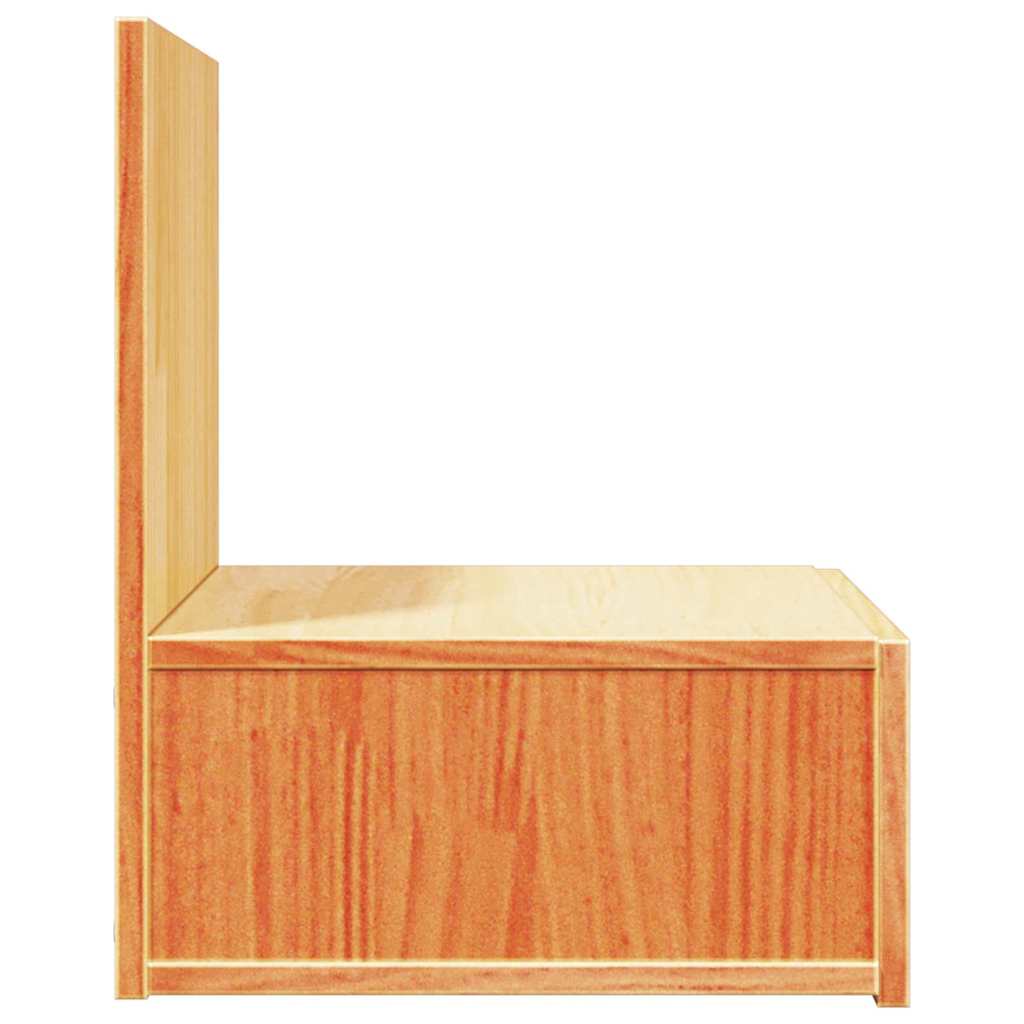 vidaXL Κομοδίνο Κερωτό καφέ 42 x 32,5 x 40 εκ Μασίφ ξύλο πεύκου