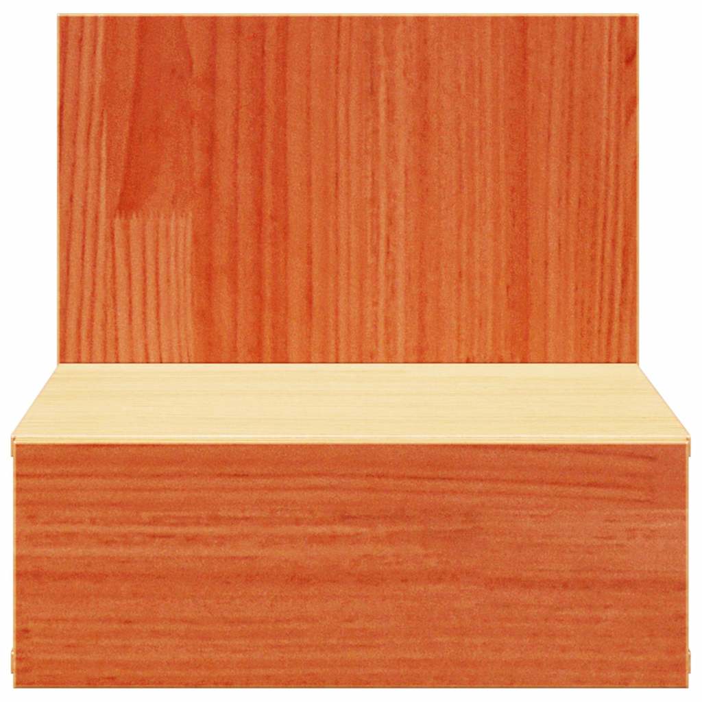 vidaXL Κομοδίνο 2 pcs Κερωτό καφέ 42 x 32,5 x 40 εκ Μασίφ ξύλο πεύκου