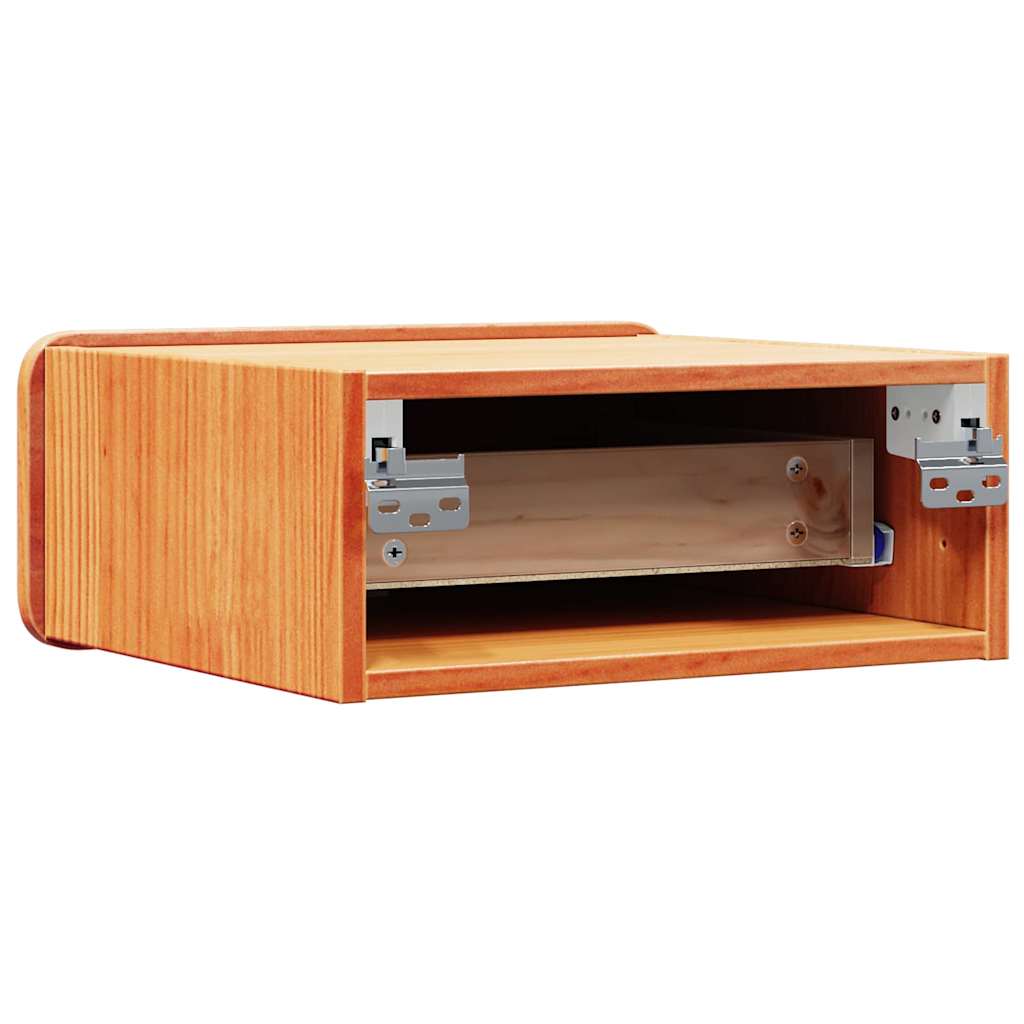 vidaXL Κομοδίνο 2 pcs Κερωτό καφέ 39 x 34 x 16,5 εκ. Μασίφ ξύλο πεύκου