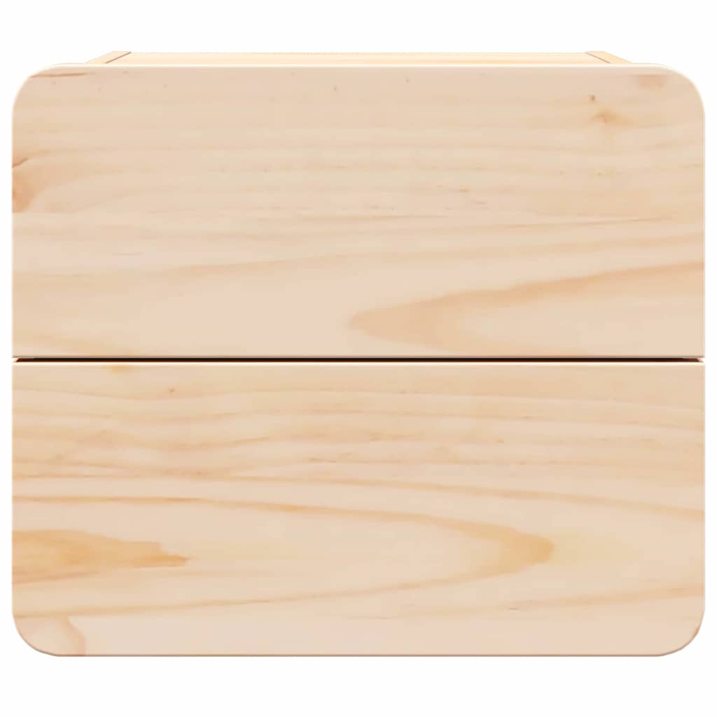 vidaXL Κομοδίνο με συρτάρι Καφέ 39 x 34 x 33 εκ. Μασίφ ξύλο πεύκου