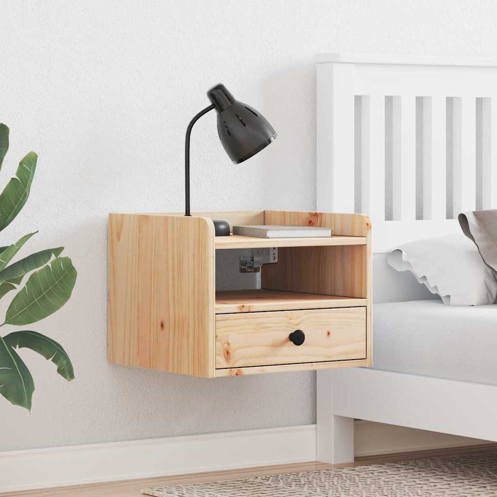 vidaXL Κομοδίνο 2 pcs Καφέ 38 x 36 x 29,5 εκ Μασίφ ξύλο πεύκου