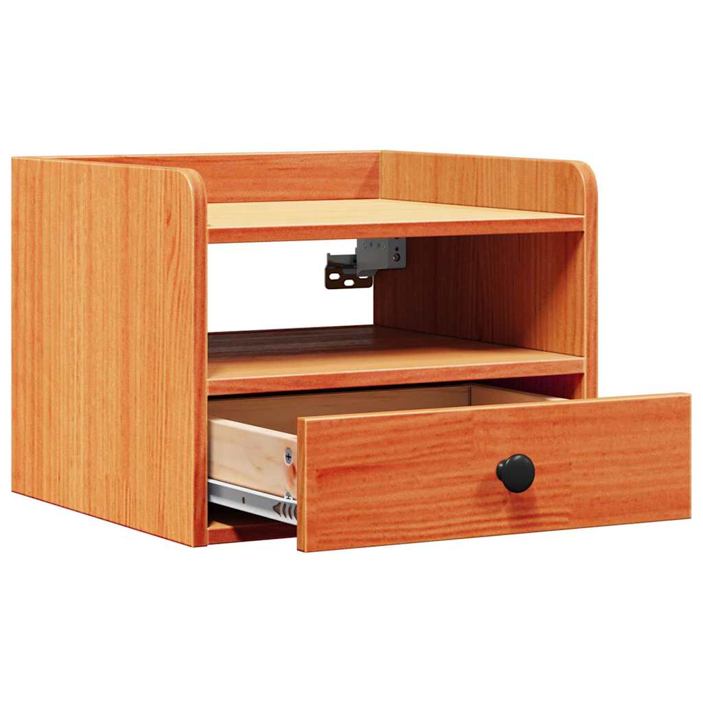 vidaXL Κομοδίνο 2 pcs Κερωτό καφέ 38 x 36 x 29,5 εκ Μασίφ ξύλο πεύκου