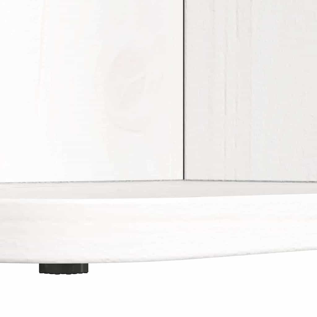 vidaXL Τραπεζάκι σαλονιού Λευκό 80 x 39,5 x 33,5 εκ Μασίφ ξύλο πεύκου