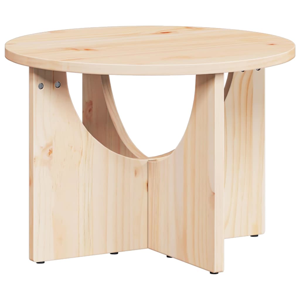 vidaXL Τραπεζάκι σαλονιού Φυσικό 50 x 50 x 35 cm Μασίφ ξύλο πεύκου