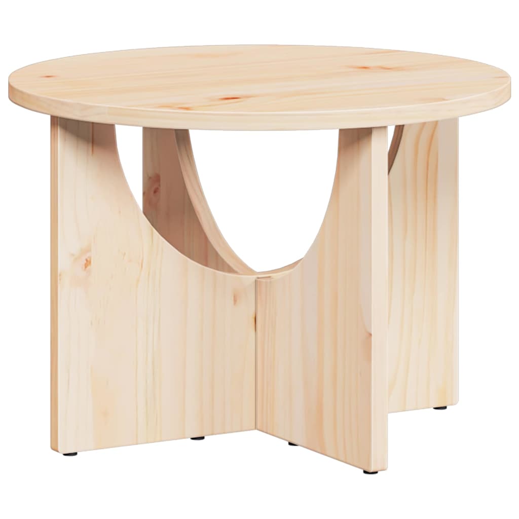 vidaXL Τραπεζάκι σαλονιού Φυσικό 50 x 50 x 35 cm Μασίφ ξύλο πεύκου