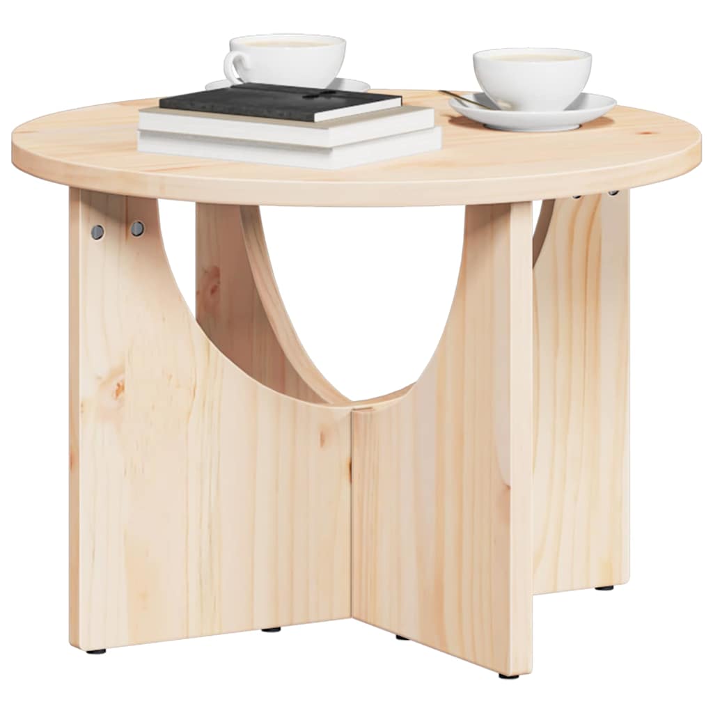 vidaXL Τραπεζάκι σαλονιού Φυσικό 50 x 50 x 35 cm Μασίφ ξύλο πεύκου