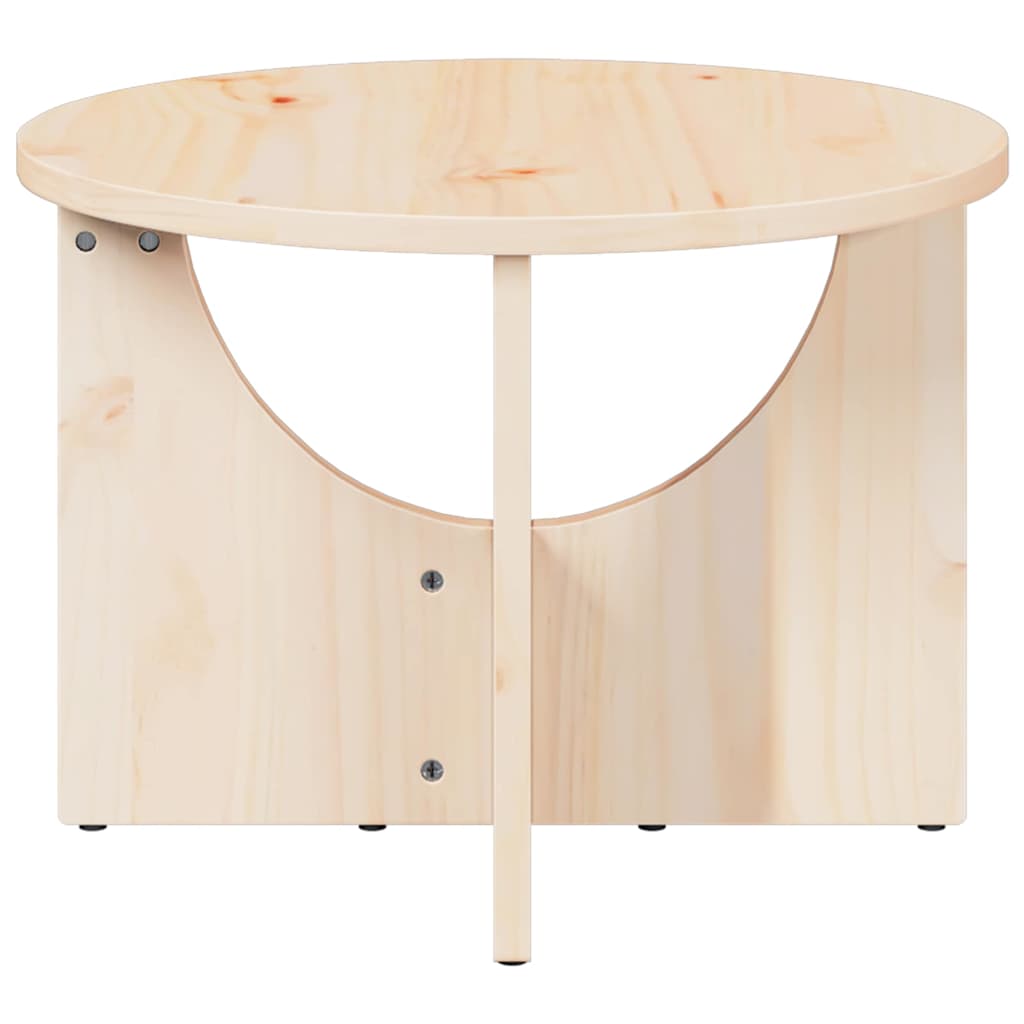 vidaXL Τραπεζάκι σαλονιού Φυσικό 50 x 50 x 35 cm Μασίφ ξύλο πεύκου