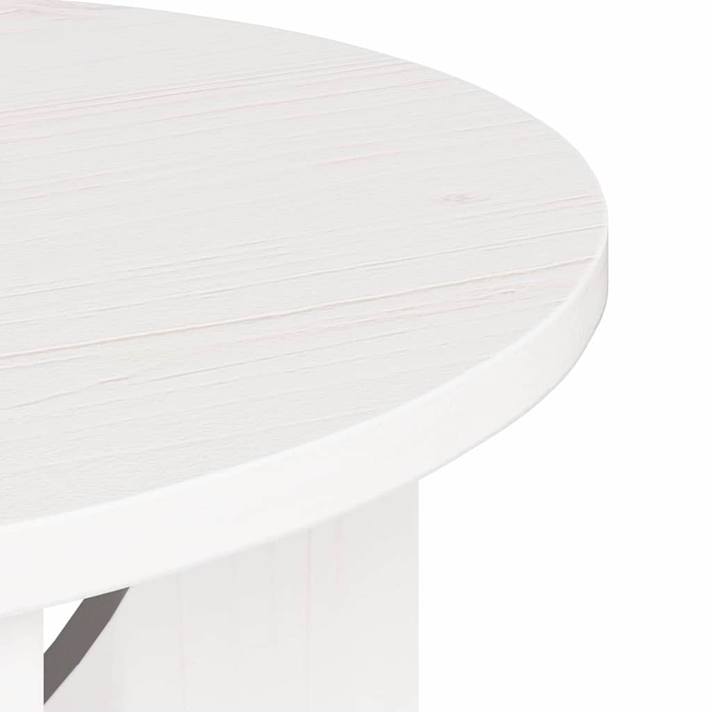 vidaXL Τραπεζάκι σαλονιού Λευκό 50 x 50 x 35 cm Μασίφ ξύλο πεύκου