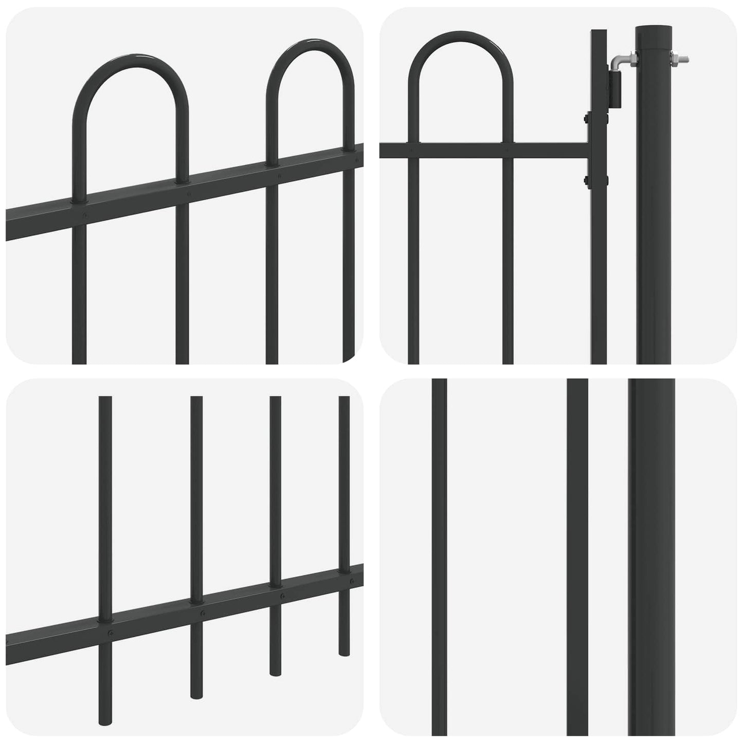 vidaXL Πύλη Φράχτη BOXTEL 103 x 150 cm Χάλυβας με επίστρωση πούδρας