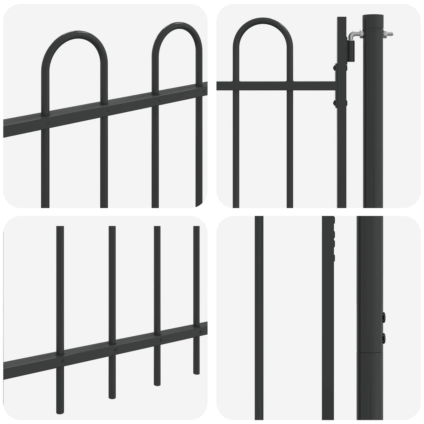vidaXL Πύλη Φράχτη BOXTEL 103 x 175 cm Χάλυβας με επίστρωση πούδρας