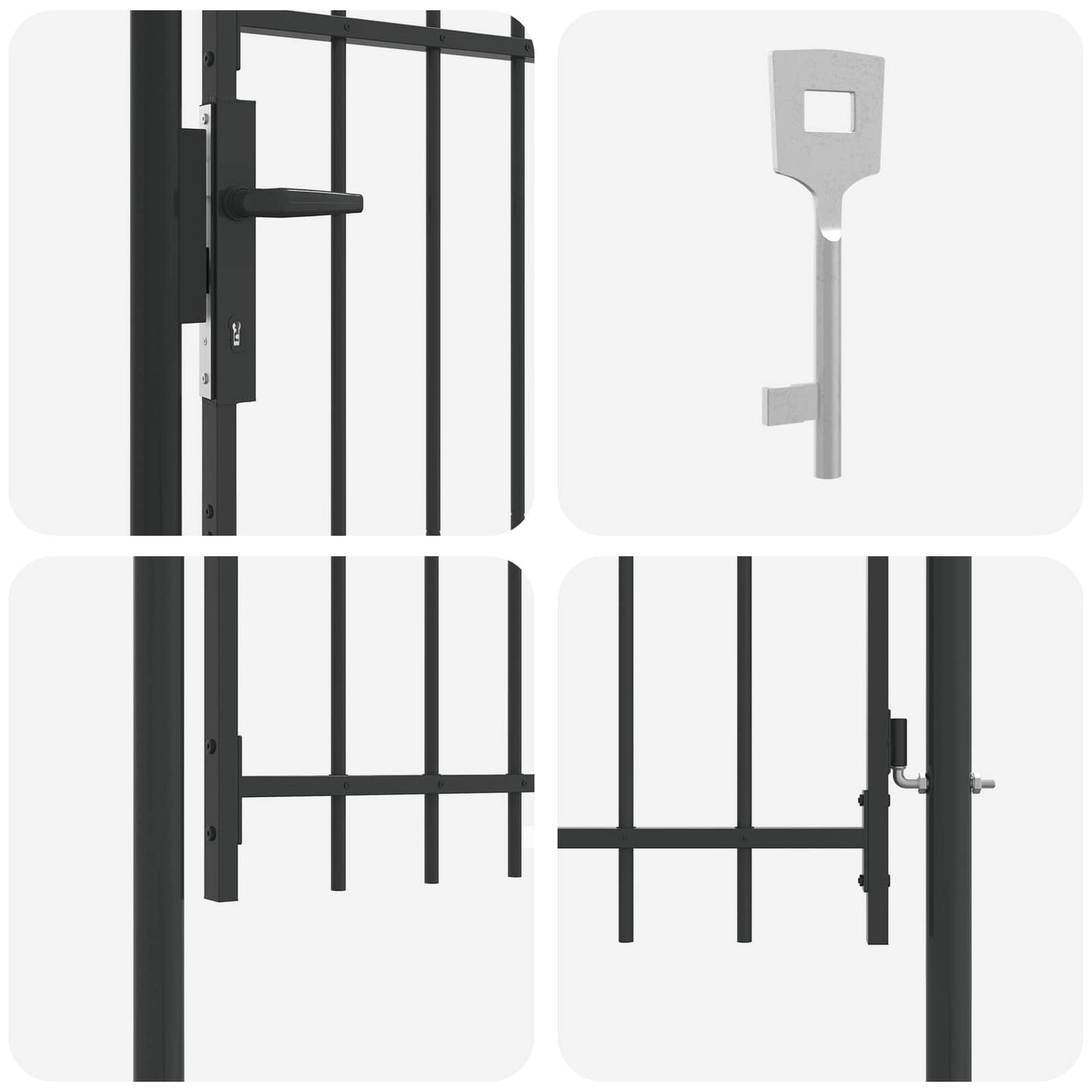 vidaXL Πύλη Φράχτη BOXTEL 103 x 175 cm Χάλυβας με επίστρωση πούδρας