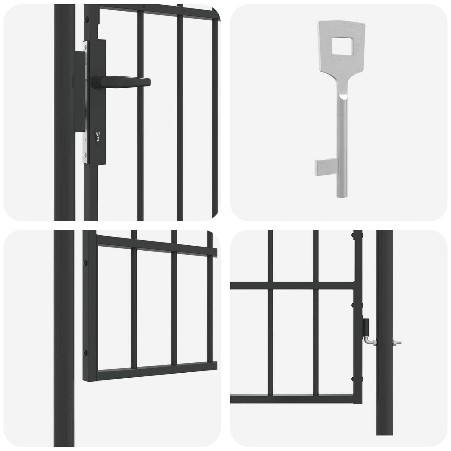 vidaXL Πύλη Φράχτη BOXTEL 103 x 225 cm Χάλυβας με επίστρωση πούδρας