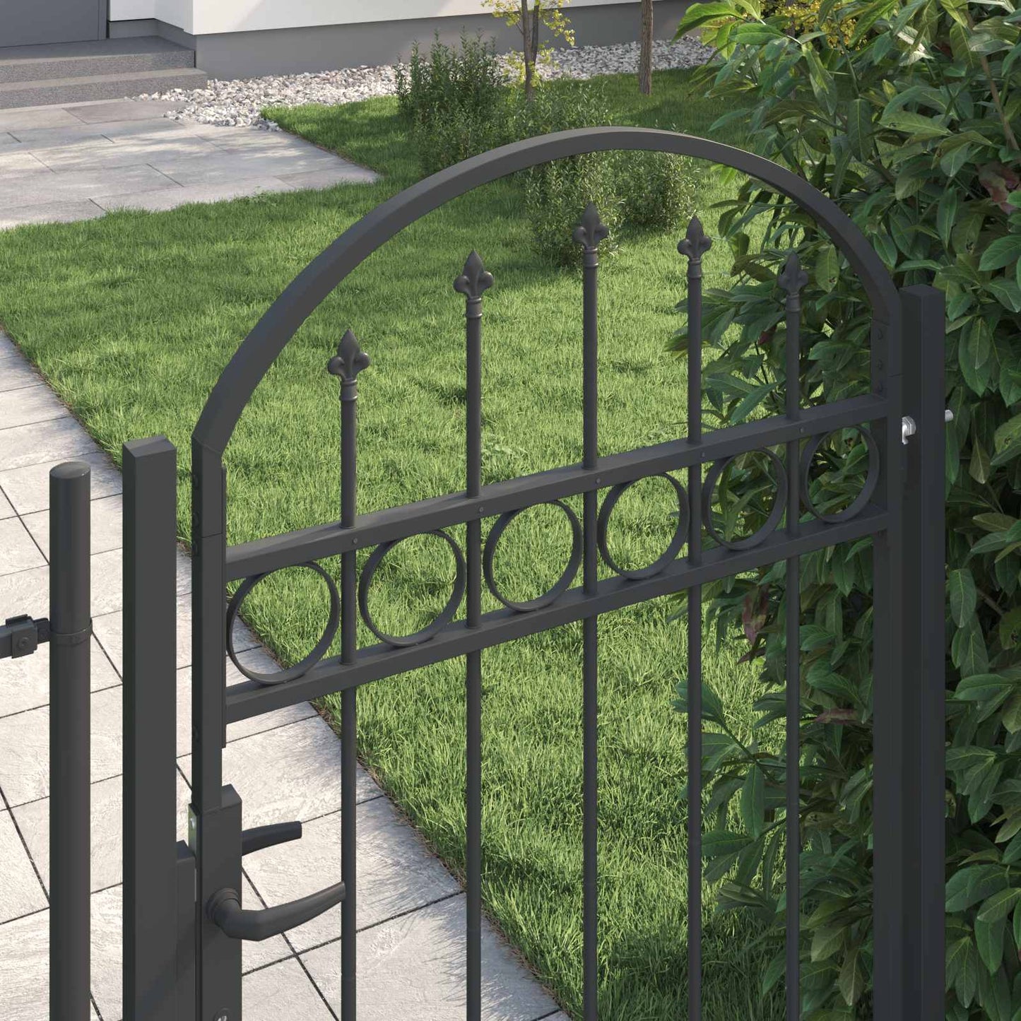 vidaXL Πύλη Φράχτη Γκρι 100 x 150 cm Χάλυβας με επίστρωση πούδρας