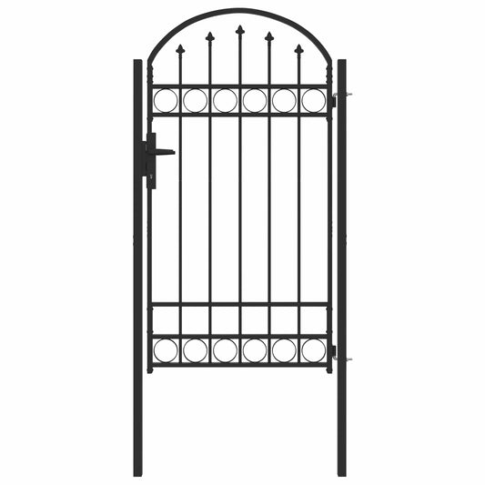 vidaXL Πύλη Φράχτη Γκρι 100 x 175 cm Χάλυβας με επίστρωση πούδρας