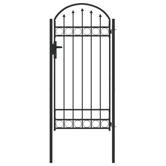 vidaXL Πύλη Φράχτη Γκρι 100 x 195 cm Χάλυβας με επίστρωση πούδρας