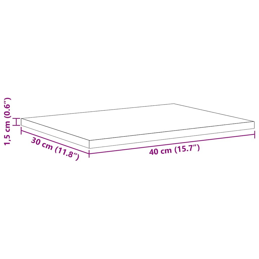 vidaXL Ράφι Βιβλίων 4 pcs Μαύρο 40 x 30 x 1.5 cm Επεξεργασμένο ξύλο