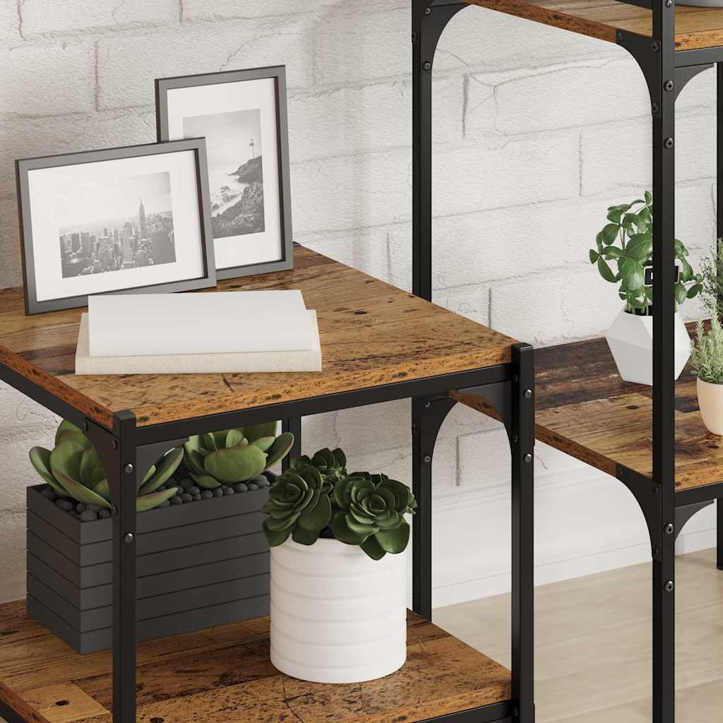 vidaXL Ράφι Βιβλίων 4 pcs Καφέ 40 x 40 x 1.5 cm Επεξεργασμένο ξύλο