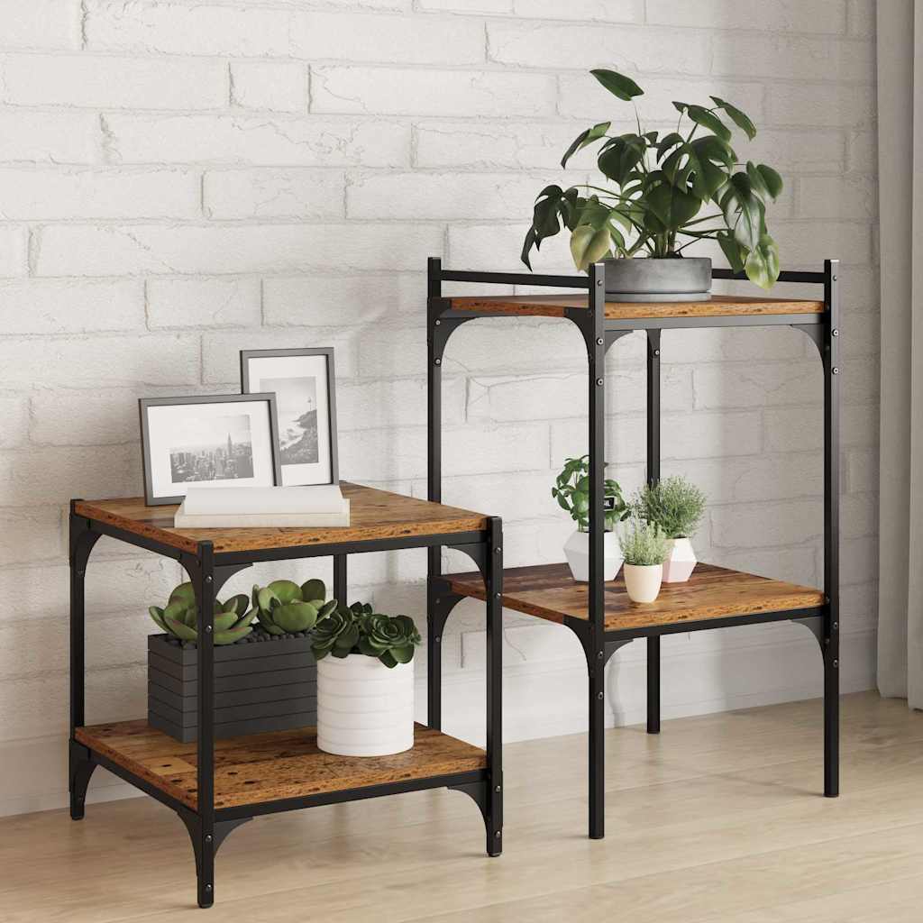 vidaXL Ράφι Βιβλίων 4 pcs Καφέ 40 x 40 x 1.5 cm Επεξεργασμένο ξύλο