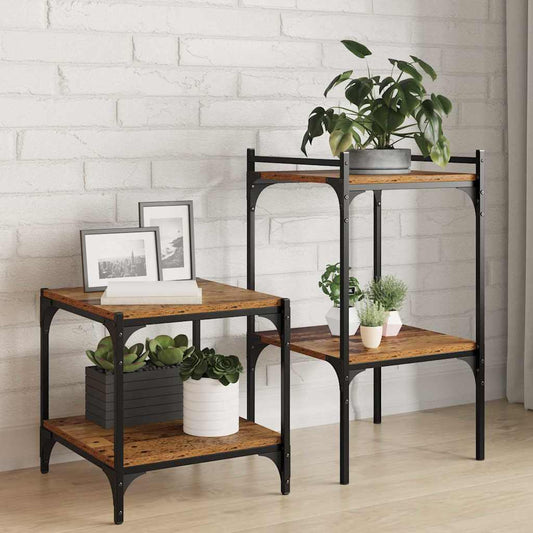 vidaXL Ράφι Βιβλίων 4 pcs Καφέ 40 x 40 x 1.5 cm Επεξεργασμένο ξύλο