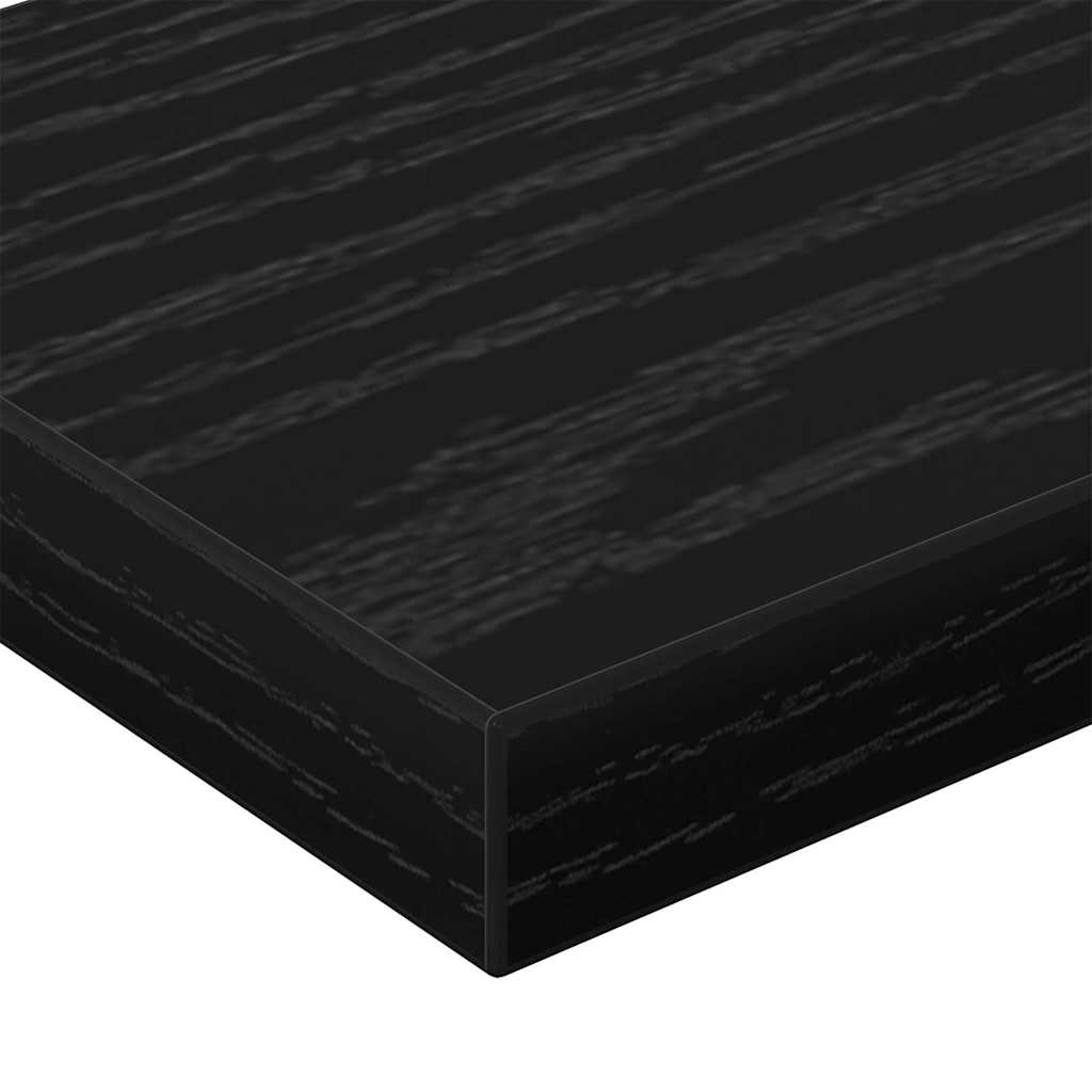 vidaXL Ράφι Βιβλίων 4 pcs Μαύρο 60 x 10 x 1.5 cm Επεξεργασμένο ξύλο