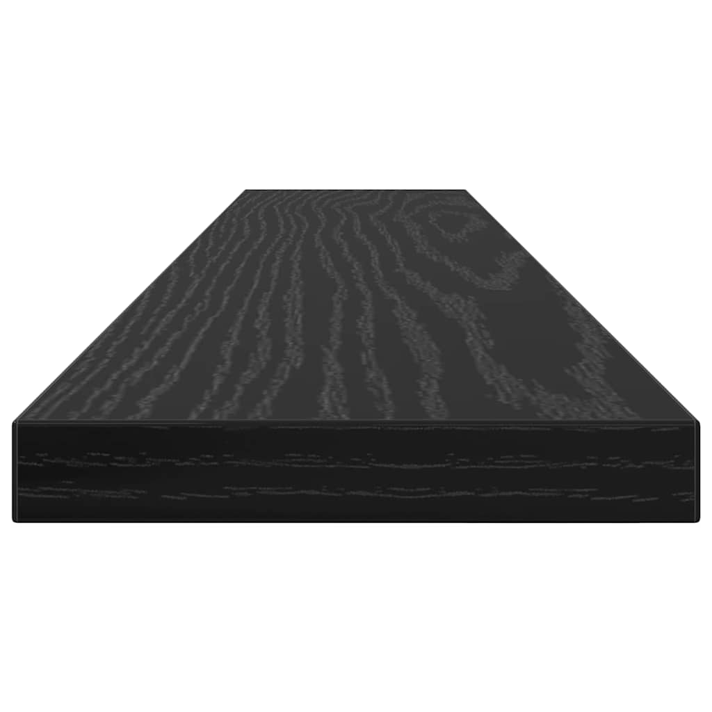vidaXL Ράφι Βιβλίων 4 pcs Μαύρο 60 x 10 x 1.5 cm Επεξεργασμένο ξύλο