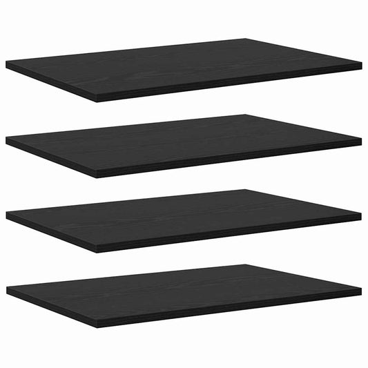 vidaXL Ράφι Βιβλίων 4 pcs Μαύρο 60 x 40 x 1.5 cm Επεξεργασμένο ξύλο