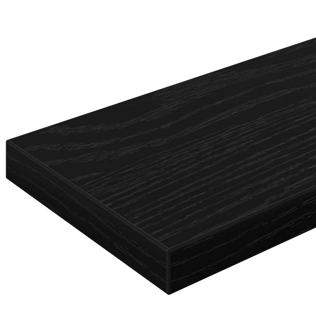 vidaXL Ράφι Βιβλίων 4 pcs Μαύρο 100 x 10 x 1,5 cm Επεξεργασμένο ξύλο
