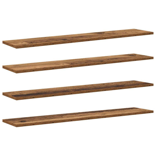 vidaXL Ράφι Βιβλίων 4 pcs Καφέ 100 x 20 x 1,5 cm Επεξεργασμένο ξύλο