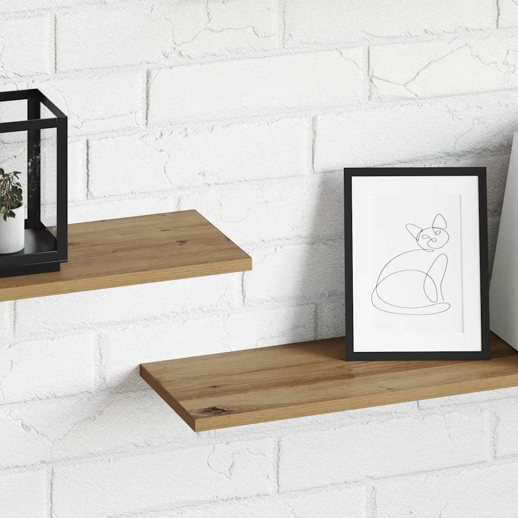 vidaXL Ράφι Βιβλίων 4 pcs Καφέ 100 x 20 x 1,5 cm Επεξεργασμένο ξύλο