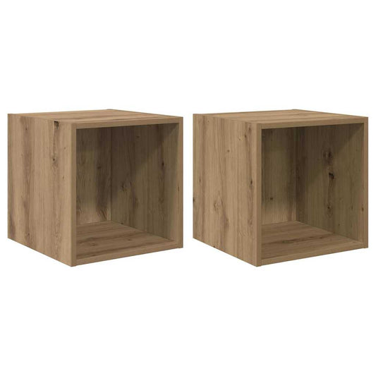 vidaXL Ντουλάπα Τοίχου με ράφι 2 pcs Artisan Oak 37 x 37 x 37 εκ