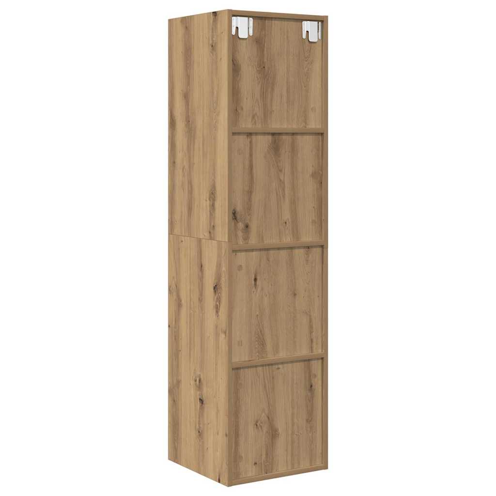 vidaXL Σετ επίπλου τηλεόρασης Επιτοίχιο Artisan Oak 37 x 37 x 142,5 εκ