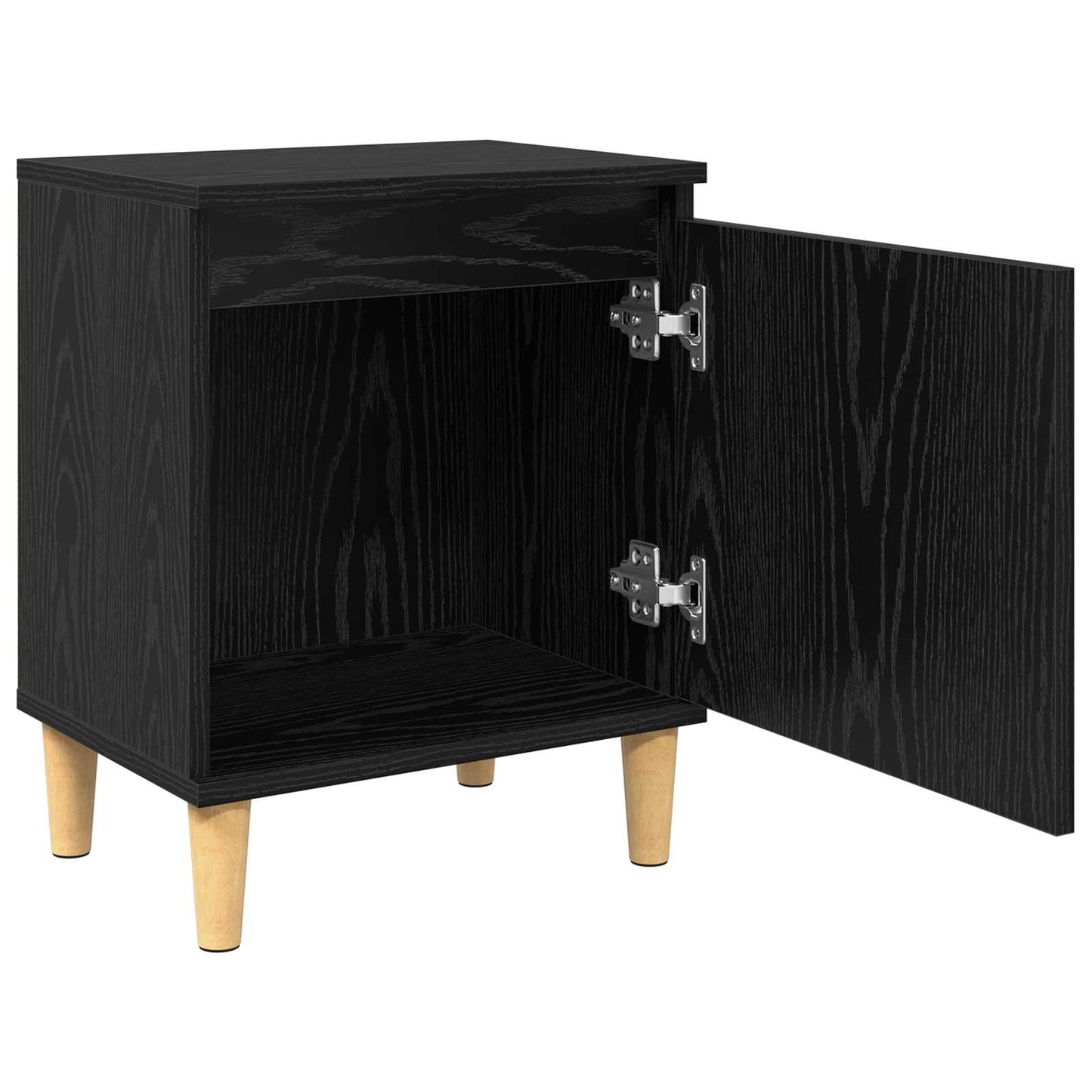 vidaXL Κομοδίνο Μαύρη δρυς 40 x 30 x 50 cm Επεξεργασμένο ξύλο
