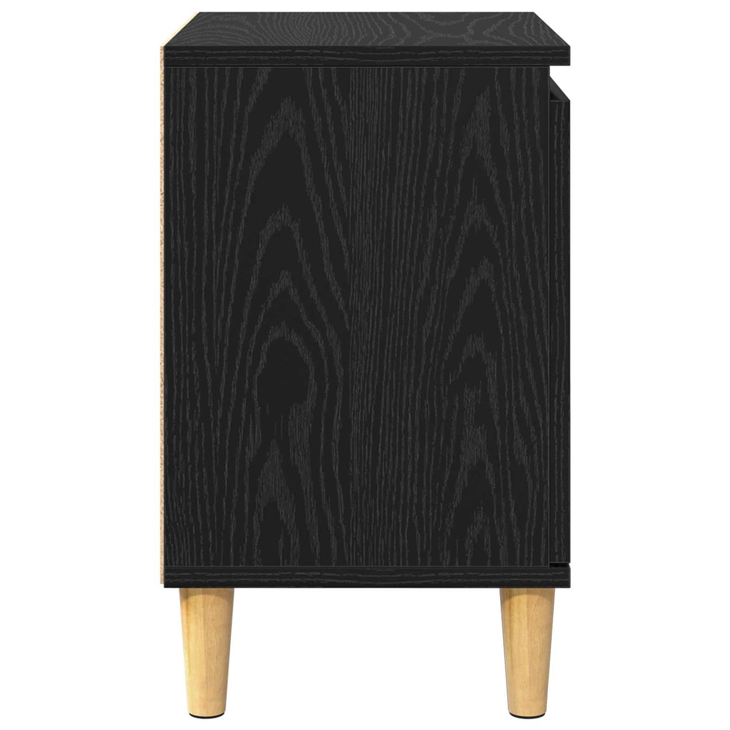 vidaXL Κομοδίνο Μαύρη δρυς 40 x 30 x 50 cm Επεξεργασμένο ξύλο