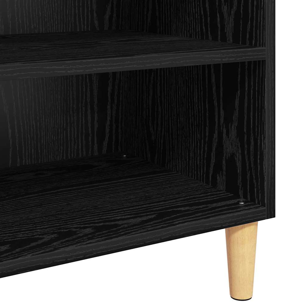 vidaXL Πλαϊνό γραφείο Μαύρη Οξυά 57 x 35 x 89.5 εκ Επεξεργασμένο ξύλο