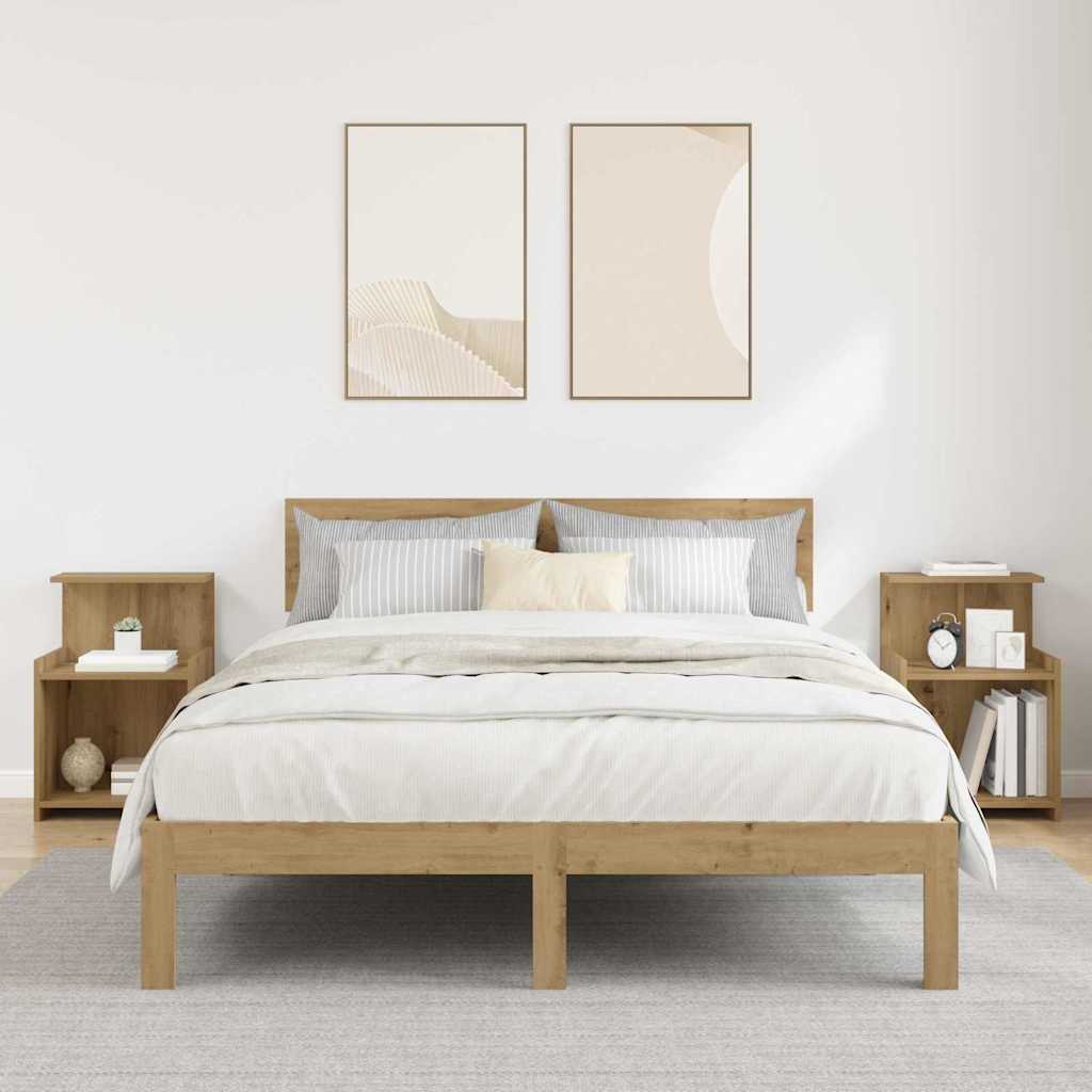 vidaXL Κομοδίνο 2 pcs Artisan Oak 40 x 35 x 60 εκ. Επεξεργασμένο ξύλο