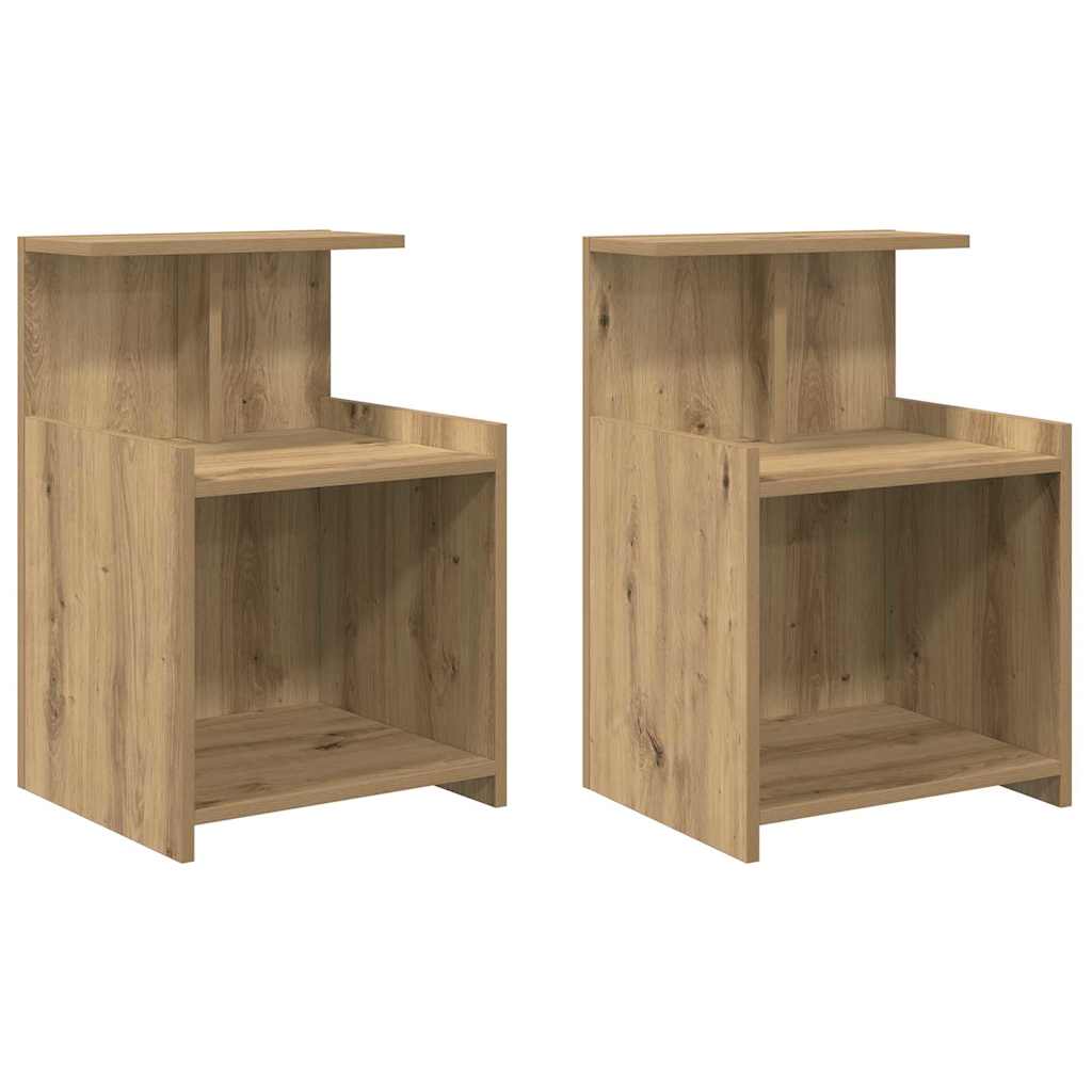 vidaXL Κομοδίνο 2 pcs Artisan Oak 40 x 35 x 60 εκ. Επεξεργασμένο ξύλο