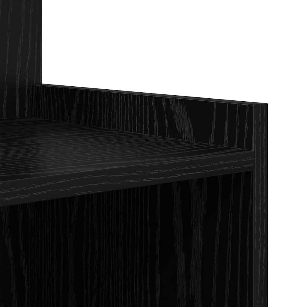 vidaXL Κομοδίνο Μαύρη Οξυά 40 x 35 x 60 εκ. Επεξεργασμένο ξύλο