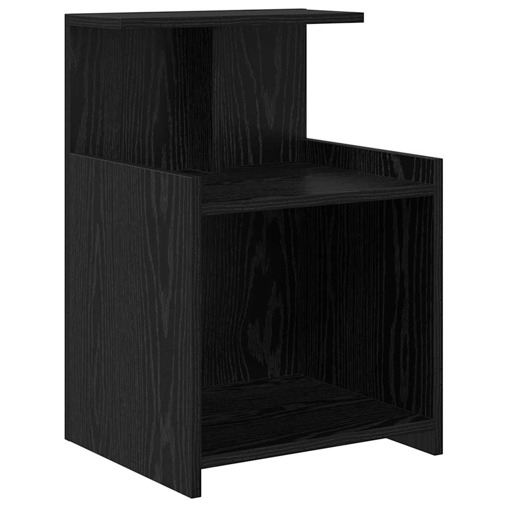 vidaXL Κομοδίνο Μαύρη Οξυά 40 x 35 x 60 εκ. Επεξεργασμένο ξύλο