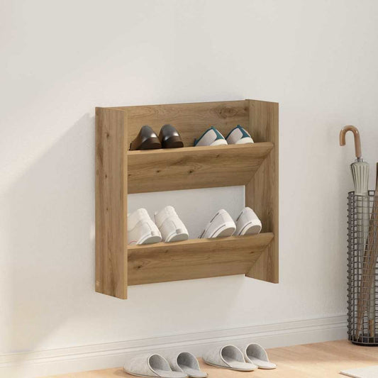 vidaXL Ντουλάπα Παπουτσιών με ράφι Artisan Oak 60 x 18 x 60 εκ