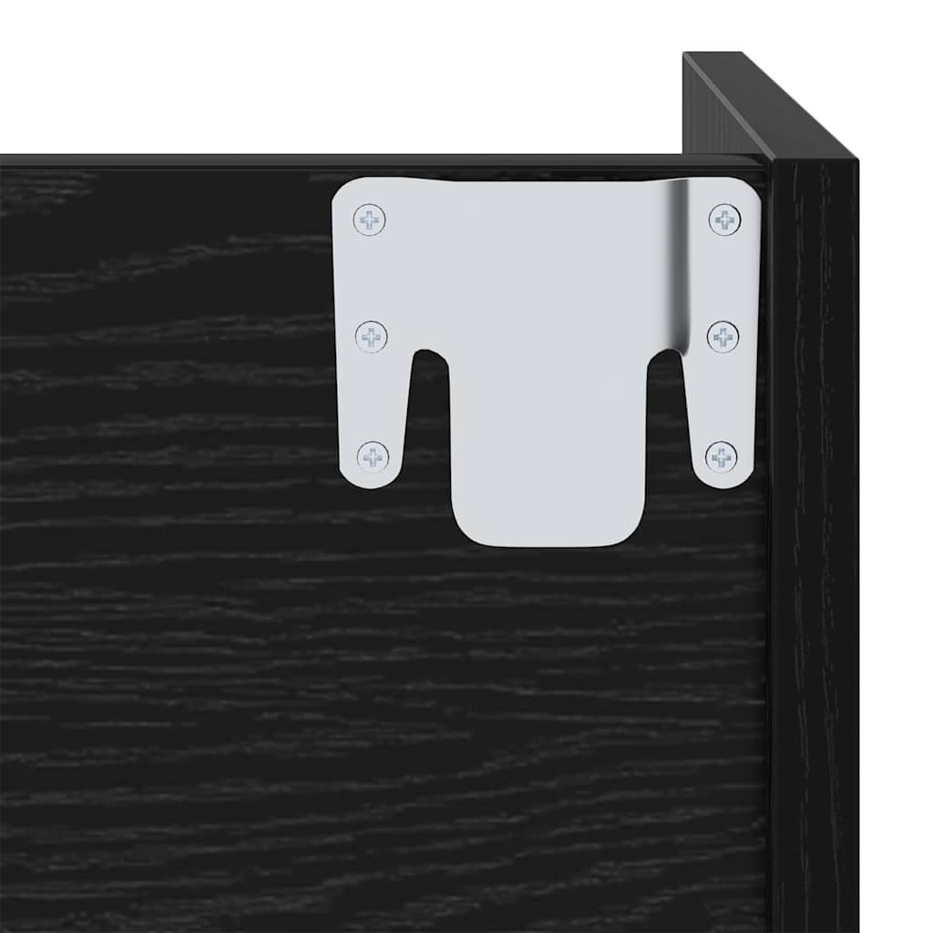 vidaXL Ντουλάπες παπουτσιών τοίχου Άλλο Μαύρη δρυς Επεξεργασμένο ξύλο