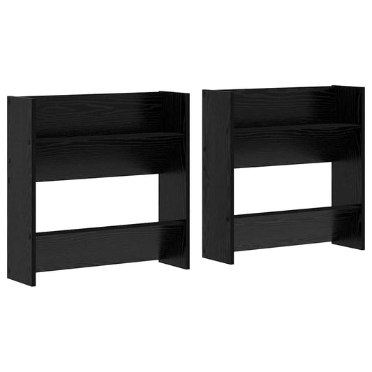 vidaXL Ντουλάπα Παπουτσιών με ράφι 2 pcs Μαύρη Οξυά 60 x 18 x 60 εκ