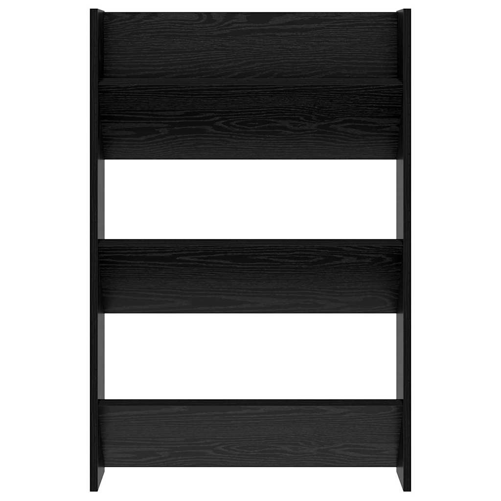 vidaXL Ντουλάπα παπουτσιών τοίχου Άλλο Μαύρη δρυς Επεξεργασμένο ξύλο