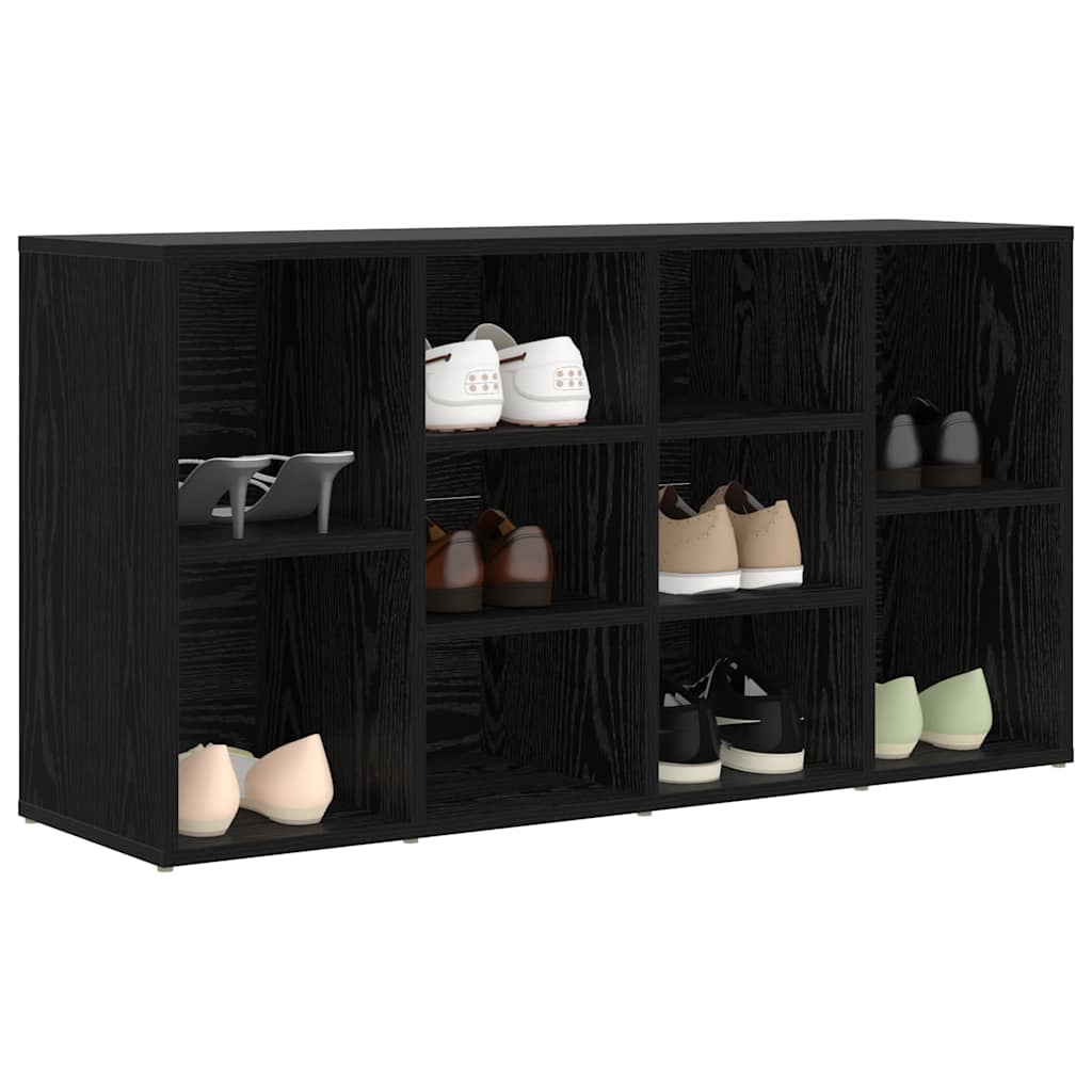 vidaXL Πάγκος για παπούτσια με ράφι Μαύρη Οξυά 103 x 30 x 54,5 εκ