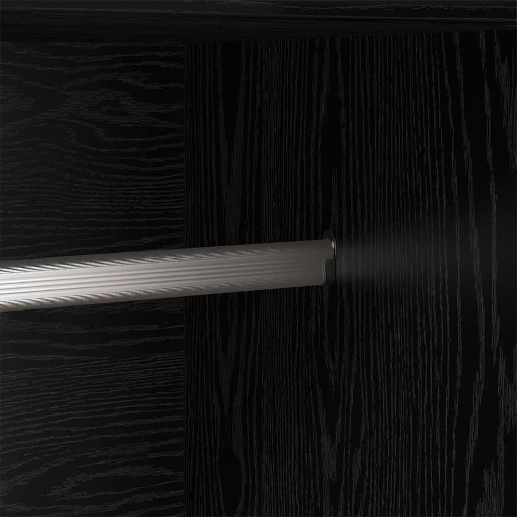 vidaXL Ντουλάπι Μαύρη Οξυά 82,5 x 51,5 x 180 εκ. Επεξεργασμένο ξύλο